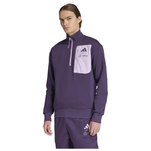 Adidas Ανδρική μακρυμάνικη μπλούζα Mercedes - AMG Petronas Formula One Team Half-Zip Fleece